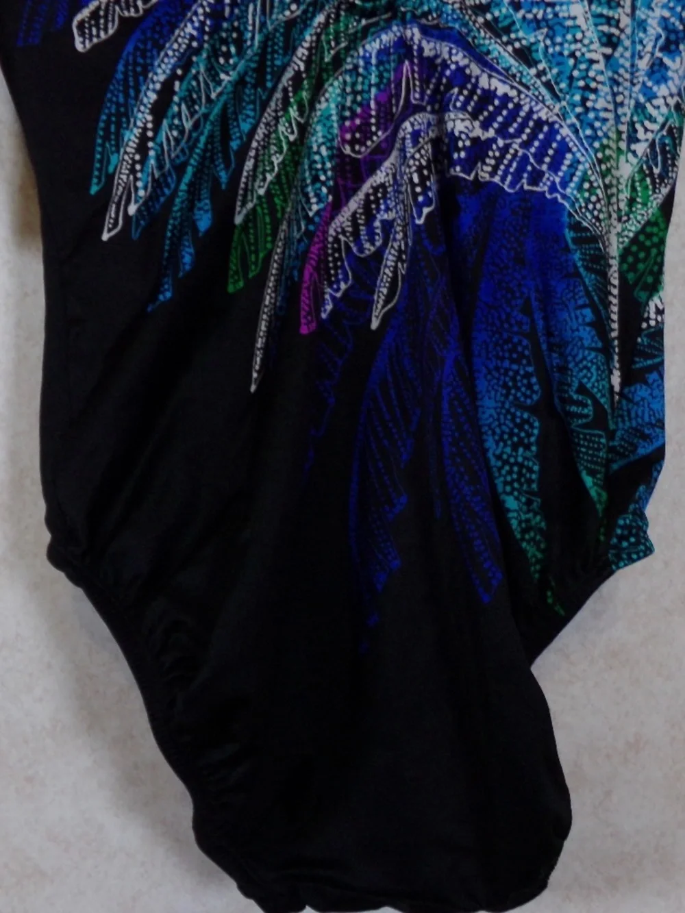 NWT Swim Solutions Blu/Blk Multi One Pc Swim, Bust,Tummy & Waist Enhancement Sz8 - Picture 6 of 11